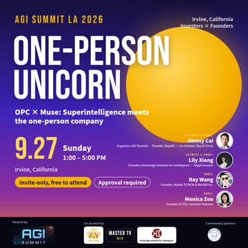 Cover Image for AGI Summit LA 2026· One-Person Unicorn — OPC × Muse