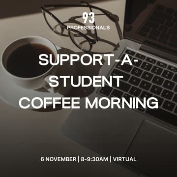 Cover Image for Virtual coffee morning: Support a student (November)