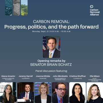 Cover Image for Carbon Removal: Progress, politics, and the path forward