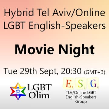 Cover Image for LGBT English-Speakers Hybrid Movie Night - Tue 29th Sept