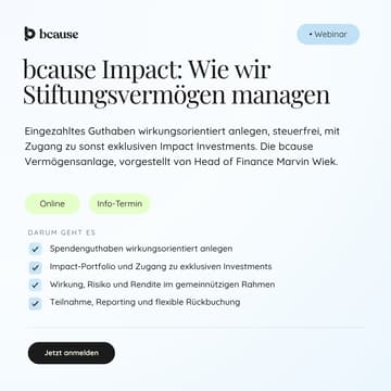 Cover Image for bcause Impact - Wie wir Stiftungsvermögen managen
