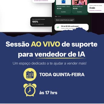 Cover Image for yavendió: Sessão de suporte para Vendedor IA