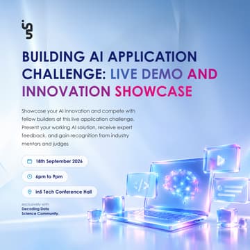 Cover Image for Building AI Application Challenge: Live Demo and Innovation Showcase with DDS Community