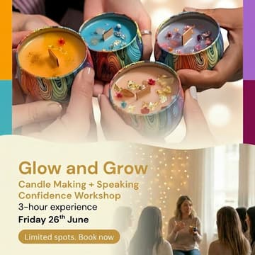 Cover Image for Glow & Grow: Candle Making and Confident Speaking Workshop – London