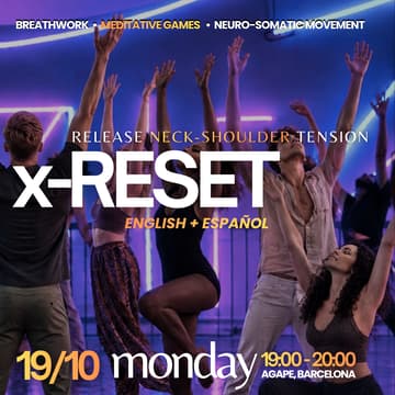 Cover Image for x-RESET💥 Neuro-somatic Movement - Breathwork - Self Massage for NECK-SHOULDER TENSION RELEASE 🌍 <<Eng+Español>>