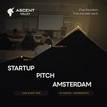 Cover Image for Startup Pitch Events Amsterdam: 5 Founders on Stage