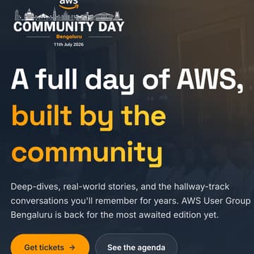 Cover Image for AWS Community Day Bengaluru - 2026