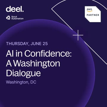 Cover Image for AI in Confidence: A Washington Dialogue w/ AWS, Deel & Scrut Automation