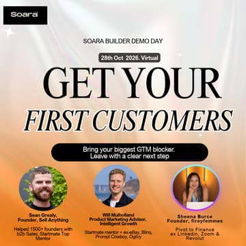 Cover Image for Soara Product Builder Demo Day: Bring your biggest GTM blocker. Leave with a clear next step.