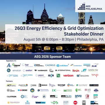 Cover Image for 26Q3 Philadelphia Dinner: Energy Efficiency & Grid Optimization