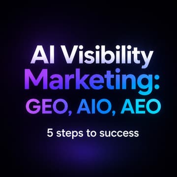 Cover Image for AI Visibility Marketing: GEO, AIO, AEO. 5 steps to success