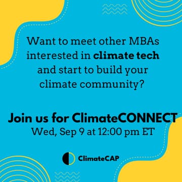 Cover Image for MBA ClimateCONNECT: Climate Tech