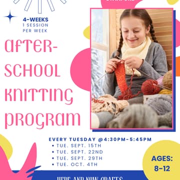 Cover Image for After School Knitting Program