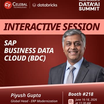 Cover Image for SAP Business Data Cloud (BDC) by Piyush Gupta | Celebal Tech Booth #218