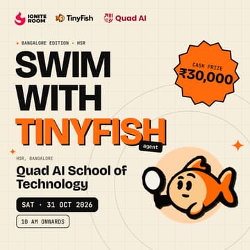 Cover Image for Swim with TinyFish - Bangalore