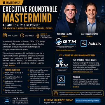 Cover Image for RoundTable - 👉 AI, Authority & Revenue: The New GTM Playbook for Modern Growth Leaders