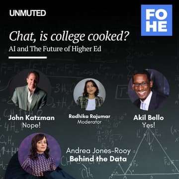 Cover Image for An UNMUTED x FOHE Debate: Chat, is college cooked?