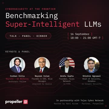 Cover Image for Cybersecurity at the Frontier: Benchmarking Super-Intelligent LLMs - Talk, Panel & Gourmet Dinner
