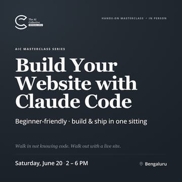 Cover Image for AIC Masterclass Series: Build Your Website with Claude Code