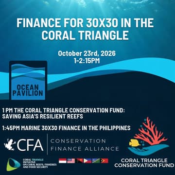 Cover Image for Finance for 30x30 in the Coral Triangle