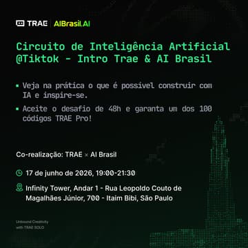 Cover Image for Circuito de Inteligência Artificial@Tiktok - Intro Trae & AI Brasil