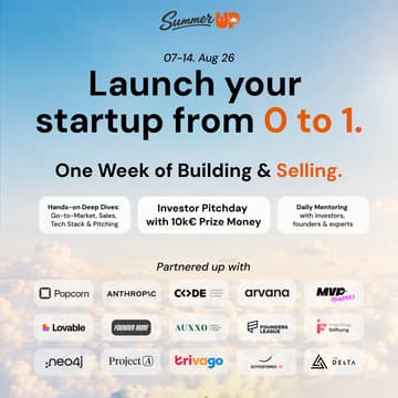 Cover Image for SummerUP – Launch your startup from 0 to 1 | One Week of Building & Selling