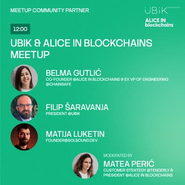 Cover Image for UBIK & Alice in Blockchains Meetup