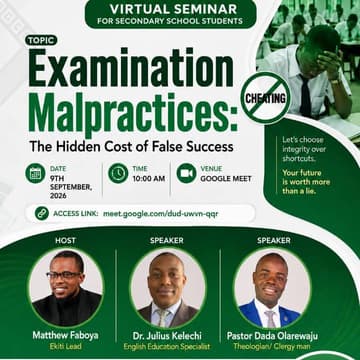Cover Image for Ekiti Idealist Community 9/9 Virtual Seminar