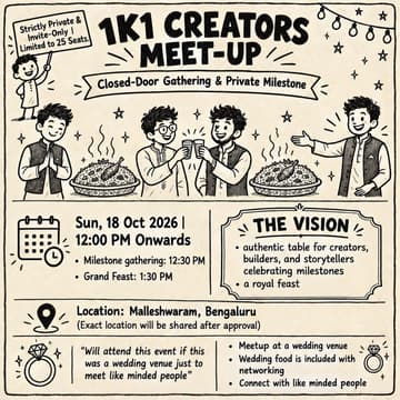 Cover Image for 1K1 CREATORS MEET-UP