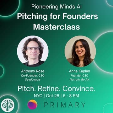 Cover Image for Pioneering Minds AI: Pitching Masterclass III