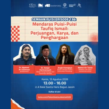 Cover Image for SEMAAN PUISI EPISODE 136: Membahas Penyair Taufiq Ismail dan Kumpulan Puisinya