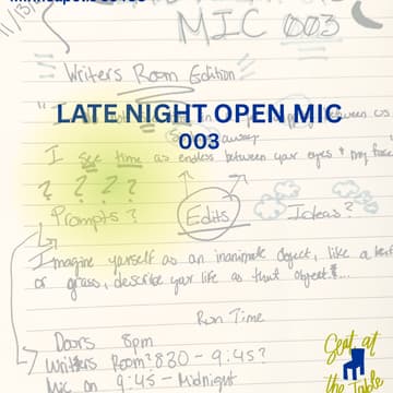 Cover Image for Late Night Open Mic 003: Writers Room Edition