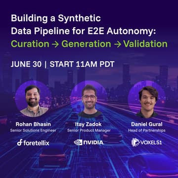 Cover Image for Building a Synthetic Data Pipeline for E2E Autonomy: Curation->Generation->Validation