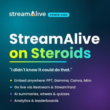 Cover Image for Demo + AMA: StreamAlive on Steroids