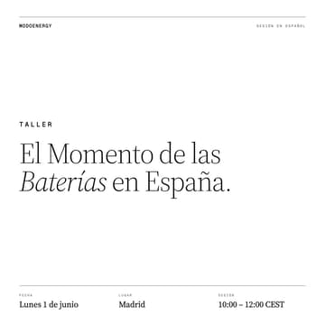 Cover Image for WORKSHOP: El Momento de las Baterías en España