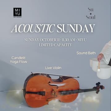 Cover Image for Acoustic Sunday: A Candlelit Yoga with Live Violin + Sound Bath