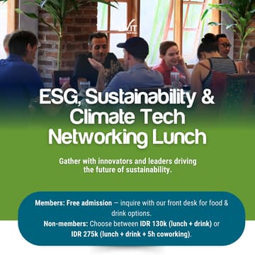 Cover Image for ESG, Sustainability & Climate Tech Networking Lunch (In Person)