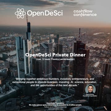 Cover Image for OpenDeSci x Cashflow Conference Frankfurt (private dinner)