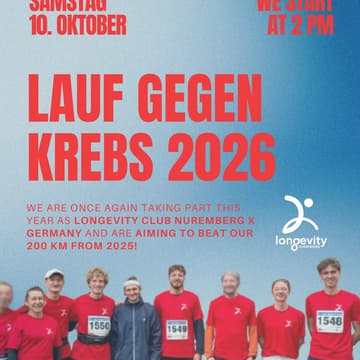 Cover Image for Longevity Club Nürnberg - als Gruppe beim Lauf gegen Krebs Erlangen 2026