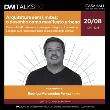Cover Image for DW! TALKS BC - 20/08 - Arquitetura sem limites: o desenho como manifesto urbano