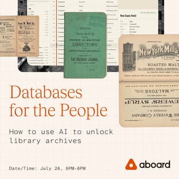 Cover Image for Databases for the People: How to use AI to unlock library archives
