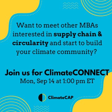 Cover Image for MBA ClimateCONNECT: Supply Chain & Circular Economy