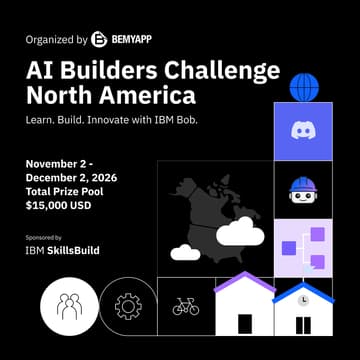 Cover Image for AI Builders Challenge North America | Sponsored by IBM SkillsBuild