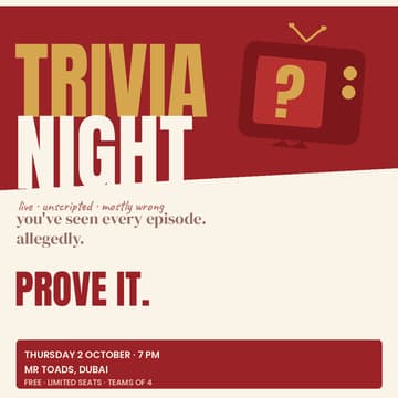 Cover Image for Trivia Night 📺