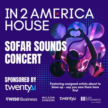 Cover Image for In2America House - Sofar Sounds Concert. Sponsored by twentyAI