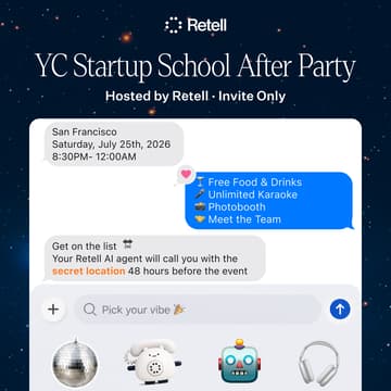 Cover Image for Retell YC Startup School After Party