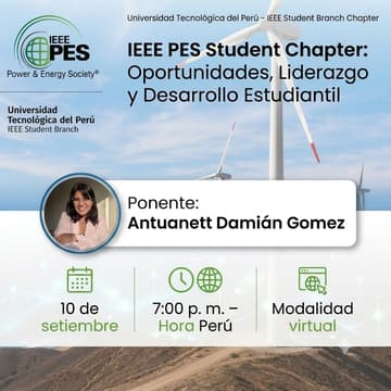Cover Image for IEEE PES Student Chapter: Oportunidades, liderazgo y desarrollo estudiantil.