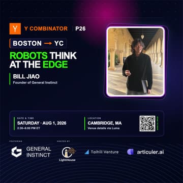 Cover Image for Meet a Robotics Boston YC Founder: Bill Jiao