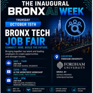 Cover Image for Bronx Tech Job Fair / Tech for Workforce Workshop