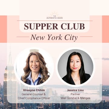 Cover Image for Women in Law Supper Club in NYC featuring Viravyne Chhim and Jessica Liou